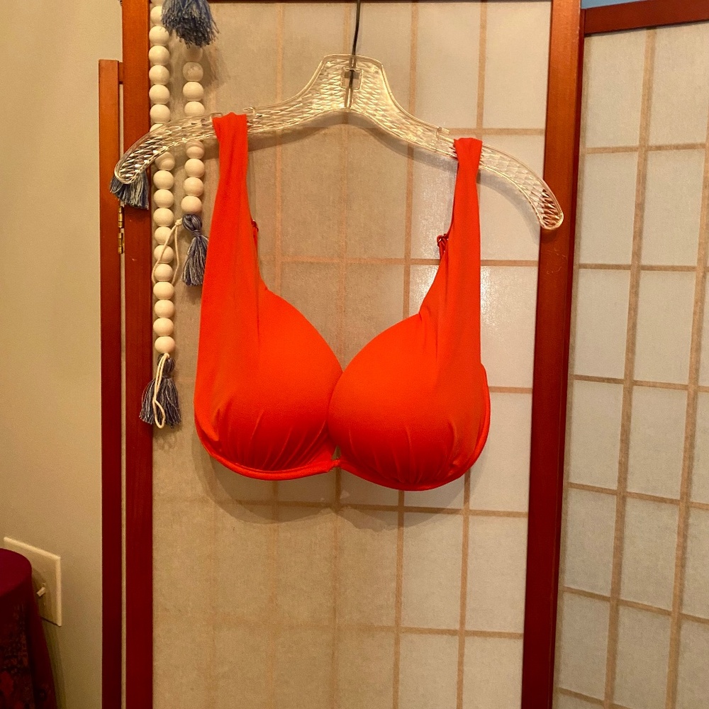 Venus vibrant orange bikini top NEW adjustable Padded 36c  34d. 32dd